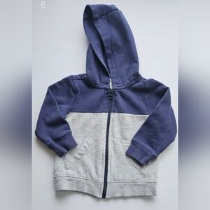 Carter's Navy and Light Gray Kids Hoodie Size 18 Months